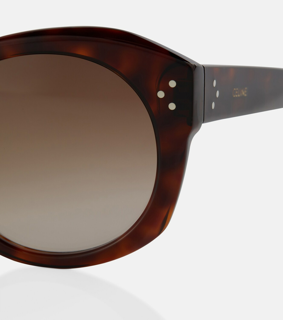 Celine Tortoiseshell Round Sunglasses - Brown Lenses Celine Round Gradient Sunglasses - Brown Sunglasses  main image 4