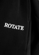 Rotate Sunday Logo-embroidered Cotton Shorts Black