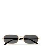 Gucci Eyewear - Rectangular-Frame Gold-Tone Sunglasses