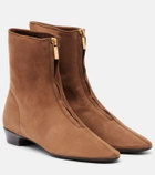 Herbert Levine Easy Does It shearling-trimmed suede ankle boots