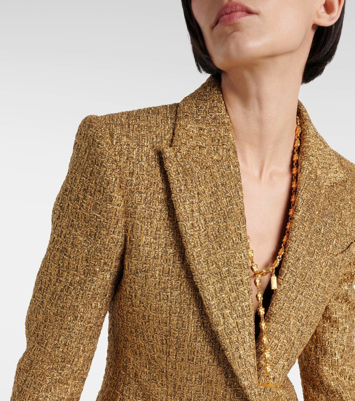 Tom Ford Single-breasted metallic tweed blazer TOM FORD Tom Ford Single-breasted metallic tweed blazer TOM FORD