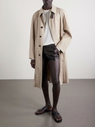 TOM FORD - Slim-Fit Leather Shorts - Black