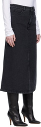 A.P.C. Black Georgia Denim Midi Skirt