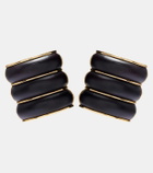 Alaïa Wood clip-on earrings