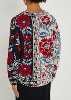 Farm Rio Mixed Valentina Floral-jacquard Knit Cardigan Multicoloured