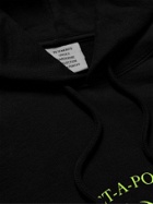 Vetements - Logo-Print Cotton-Jersey Hoodie - Black
