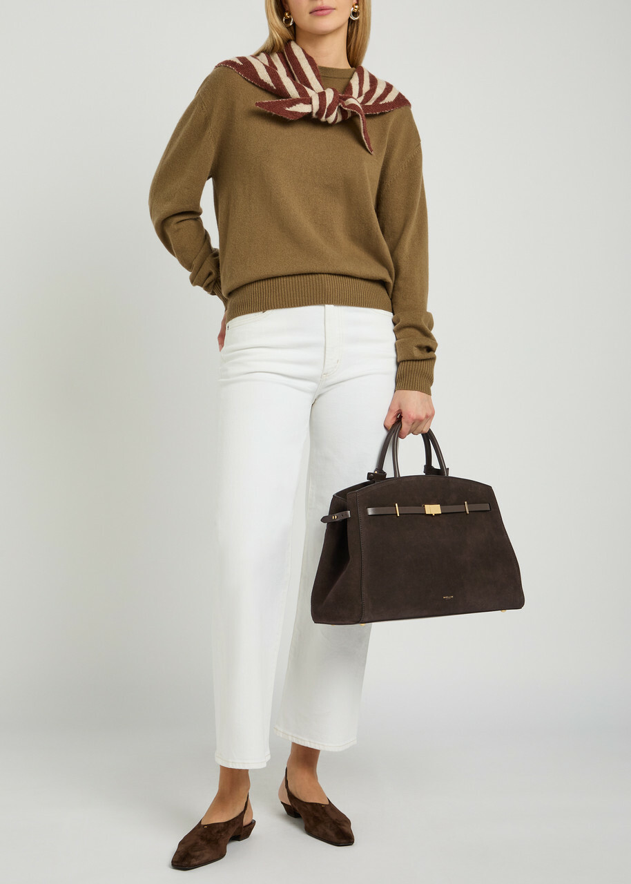 Demellier The Hudson Grained Leather top Handle bag - Dark Brown - One Size