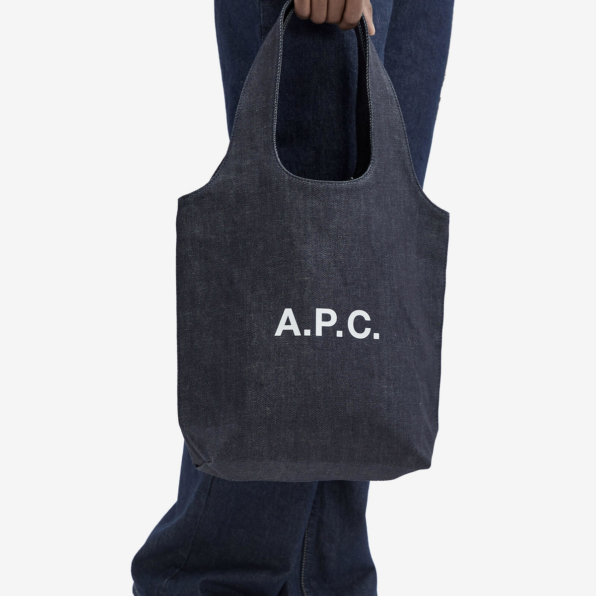 トートバッグ A.P.C. Ninon Tote Bag - Cotton - Blue A.P.C. - Ninon Tote Bag | HBX - Globally Curated Fashion and