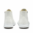 Maison MIHARA YASUHIRO Men's Original Sole Toe Cap Hi-Top Canvas Sneak Sneakers in White