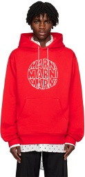 Marni Red Printed Hoodie