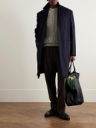 Incotex - Zanone Ribbed Brushed-Wool Sweater - Green