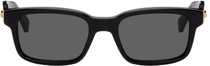 Bottega Veneta Black Rectangular Sunglasses Bottega Veneta