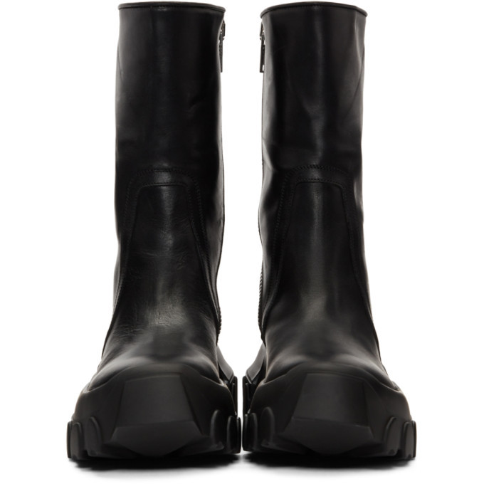 N*o様 Rick Owens 18aw TRACTOR ZIPPED BOOT Rick Owens Black Tractor Zipped Boots Rick Owens
