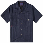 Portuguese Flannel Men's Outdoors Multi-Pocket Vacation Shirt in Navy