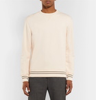 Mr P. - Contrast-Tipped Loopback Cotton-Jersey Sweatshirt - Men - Ecru