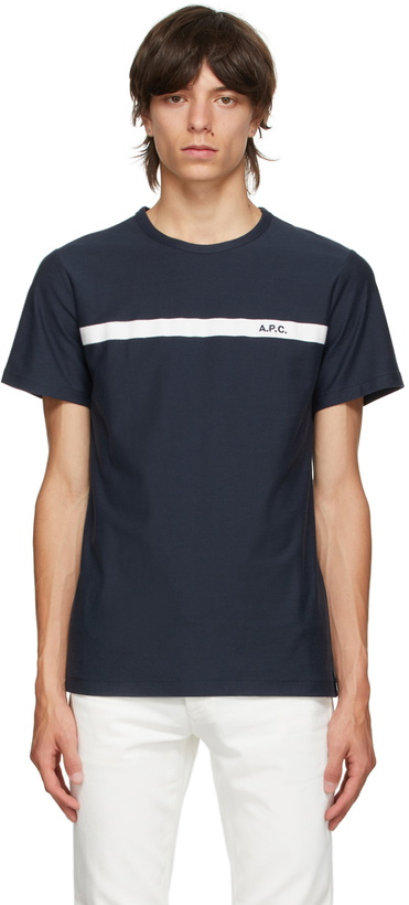 Photo: A.P.C. Navy Yukata T-Shirt