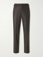 J. Mueser - Waverly Straight-Leg Checked Virgin Wool Suit Trousers - Brown