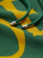 LOEWE - Logo-Print Cotton-Jersey Hoodie - Green
