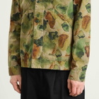 Foret Men's Berry Ripstop Watercolour Camo Overshirt in Green Print