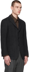 Ring Jacket Navy Wool Jersey Blazer