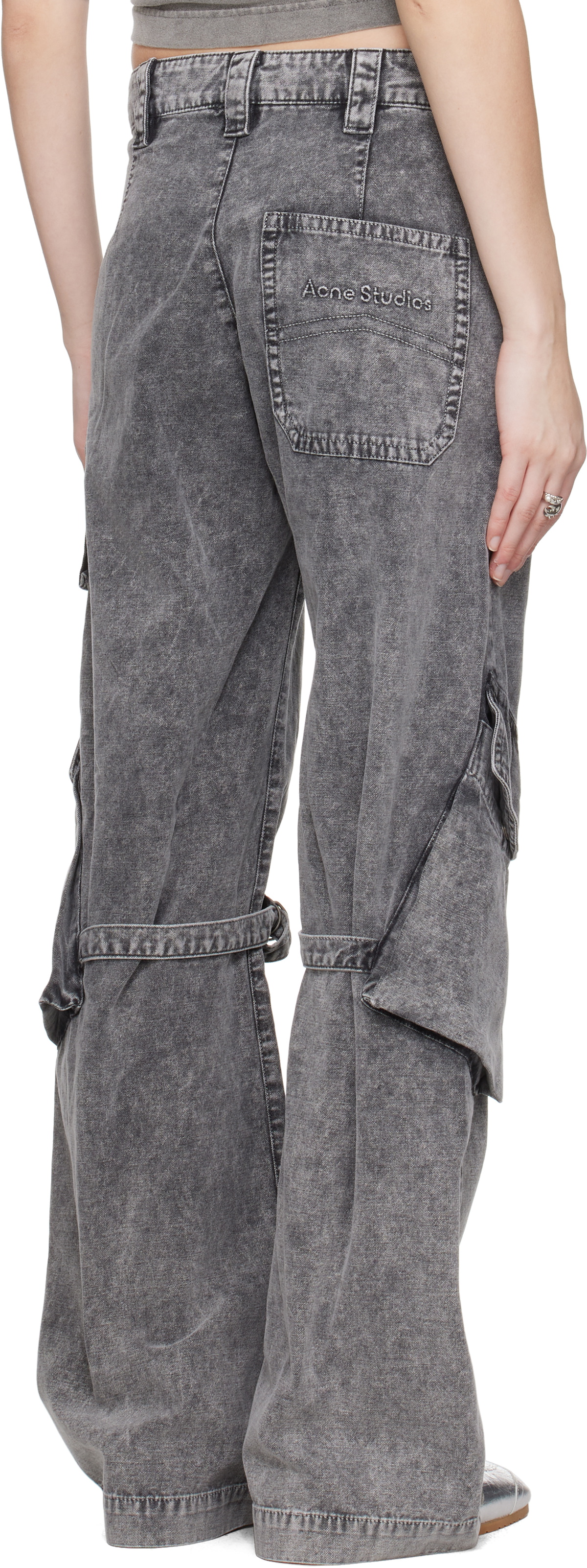 Acne Studios Gray Canvas Cargo Pants