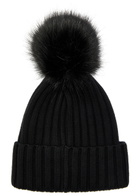 Moncler Ribbed Wool Bobble hat - Black - One Size