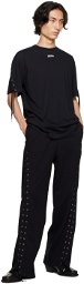 Jean Paul Gaultier Black 'The Lace-Up JPG' T-Shirt