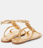 Gianvito Rossi Capua metallic leather sandals