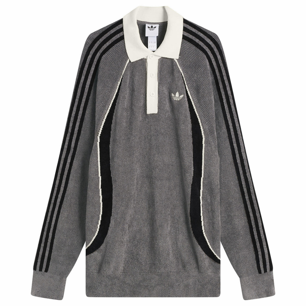 Adidas Men's Wicons Polo in Grey Strata/Black/Off White