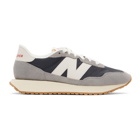 New Balance Grey and Navy 237 Sneakers