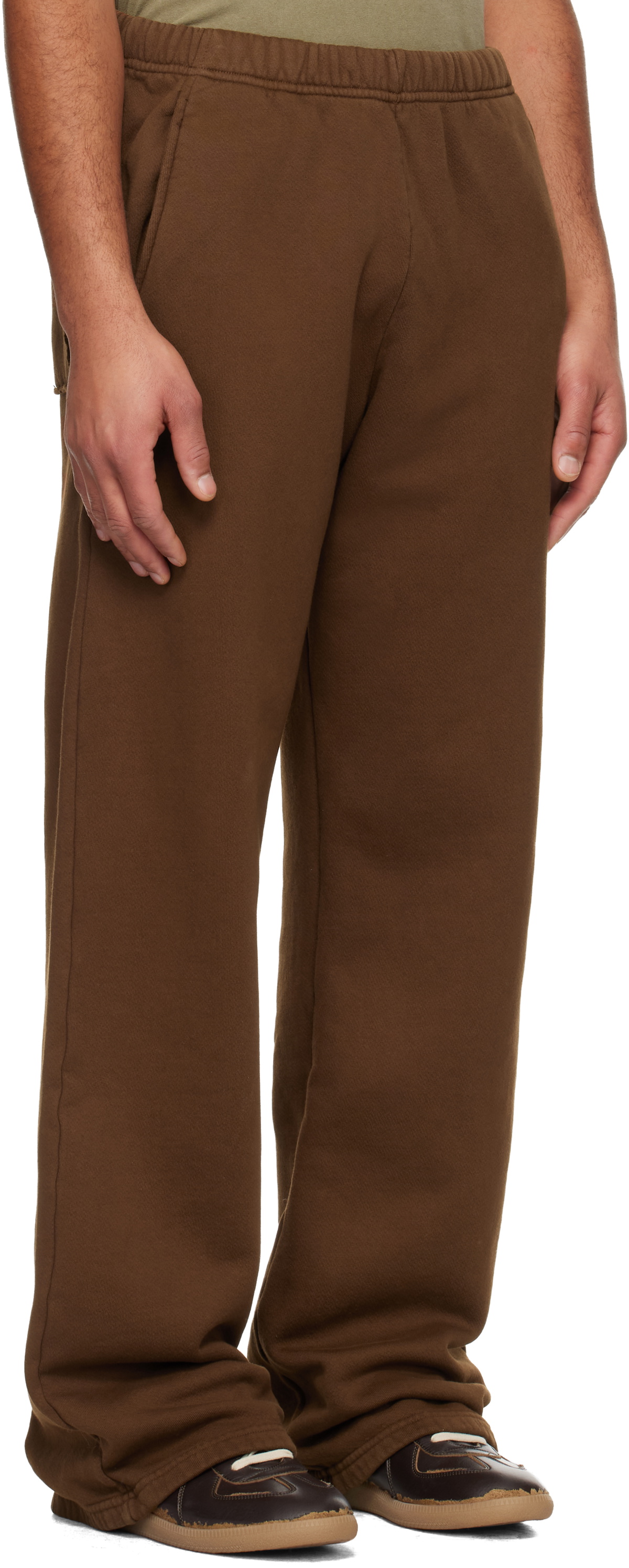 Les Tien Brown Heavyweight Utility Puddle Sweatpants