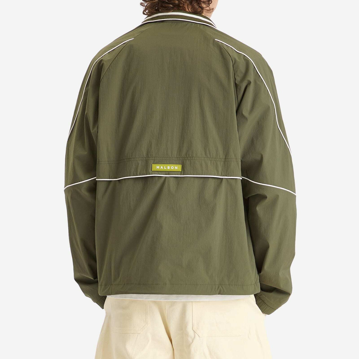 Malbon Men's Riva Nylon Jacket in Cypress Green