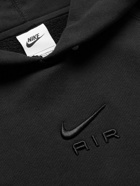 Nike - Logo-Embroidered Cotton-Jersey Hoodie - Black