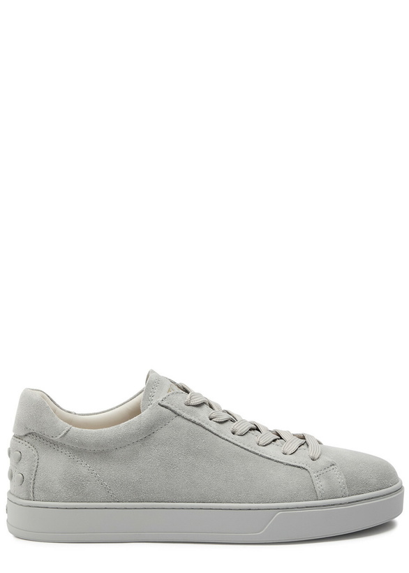 Photo: Tods Panelled Suede Sneakers Light Grey