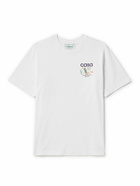 Casablanca - Equipement Sportif Logo-Print Organic Cotton-Jersey T-Shirt - White