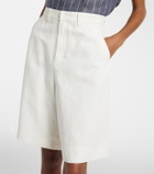 'S Max Mara Sole cotton and linen Bermuda shorts