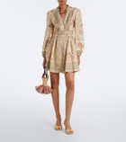 Zimmermann Roselight floral linen minidress