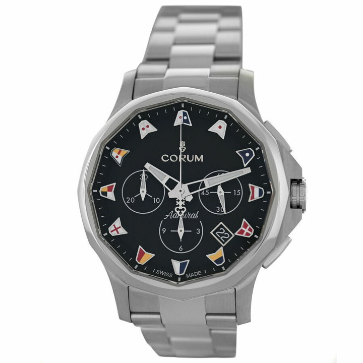 Photo: Corum Admiral Legend Chronograph Automatic Black Dial Mens Watch 984.111.20 A984/04252