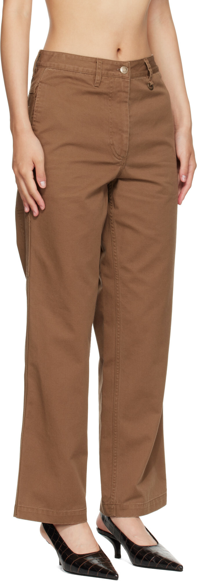 Nothing Written Brown Tabby Wide Chino Pants