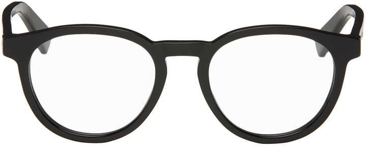 Photo: Bottega Veneta Black Round Glasses