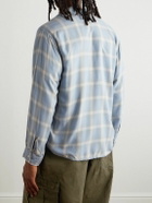 Remi Relief - Convertible-Collar Checked Flannel Shirt - Blue