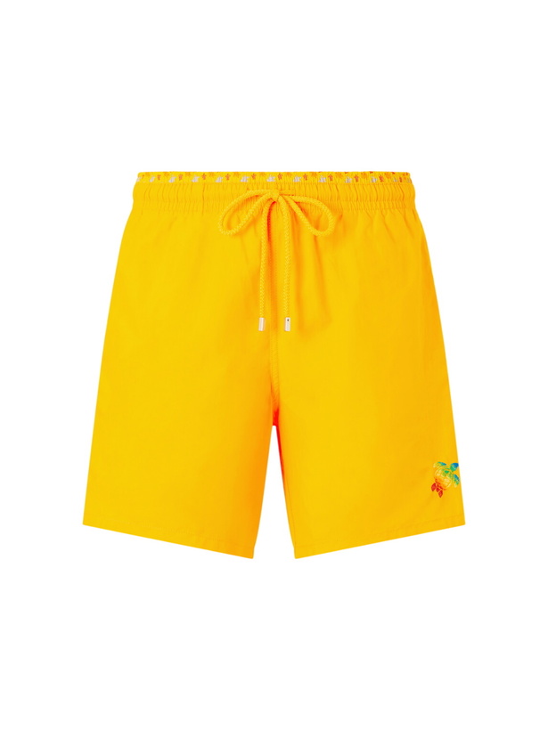 Photo: Vilebrequin - Moka Straight-Leg Mid-Length ECONYL® Swim Shorts - Yellow