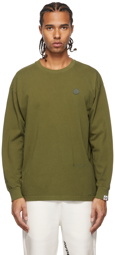 AAPE by A Bathing Ape Khaki Logo Long Sleeve T-Shirt