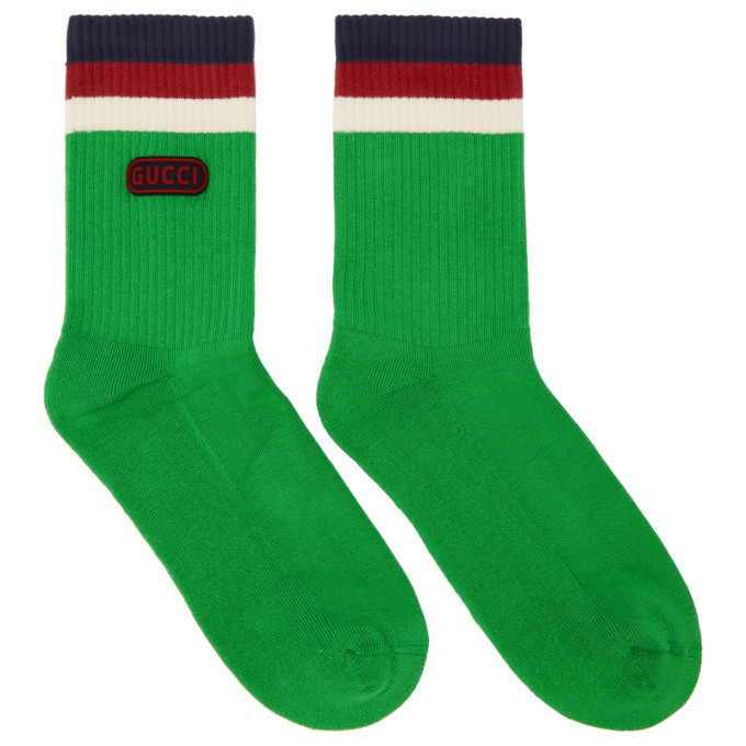 Gucci Green Logo Socks Gucci