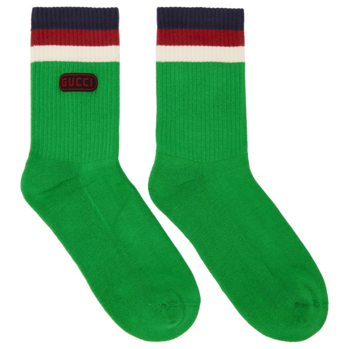 Photo: Gucci Green Logo Socks