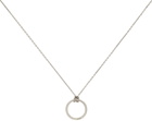 Maison Margiela Silver Logo Ring Pendant Necklace