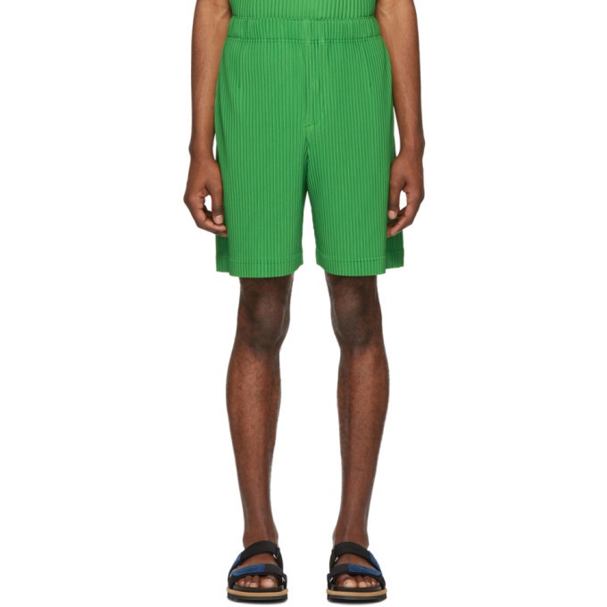 Photo: Homme Plisse Issey Miyake Green Pleated Shorts