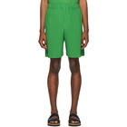 Homme Plisse Issey Miyake Green Pleated Shorts