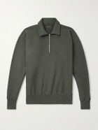 Kaptain Sunshine - Garment-Dyed Cotton-Jersey Half-Zip Sweatshirt - Gray