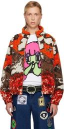 Chopova Lowena Orange CL Airlines Fleece Jacket